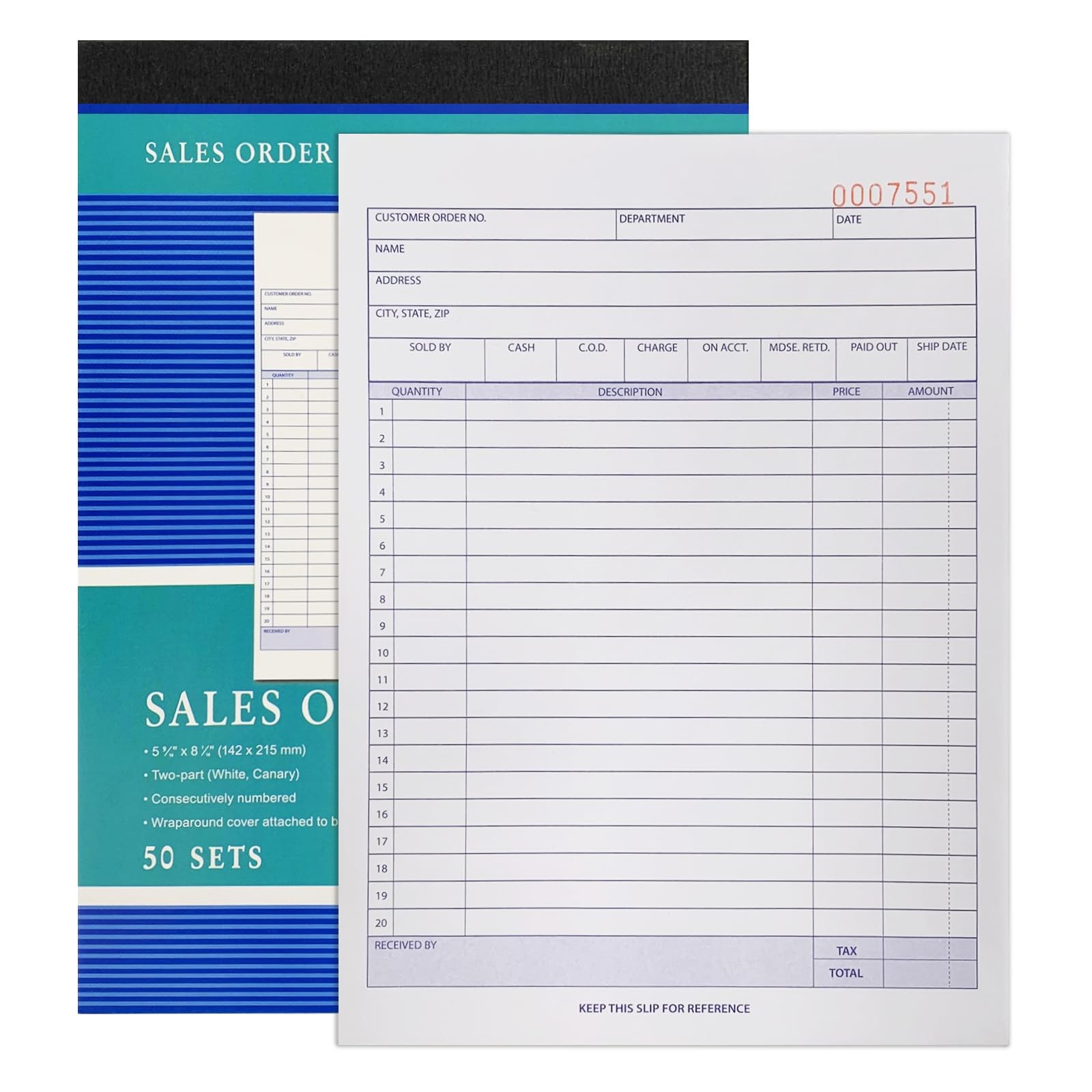 ZUFECY Carbonless 2-Part Receipt Book, Money and Rent Book,…
