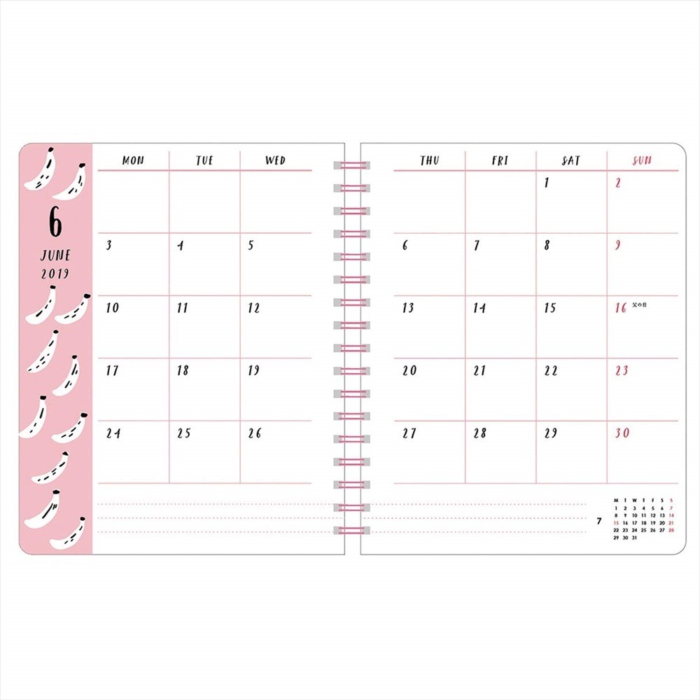 Greeting Life 2019 A6 Ring Monthly Planner (Chic)