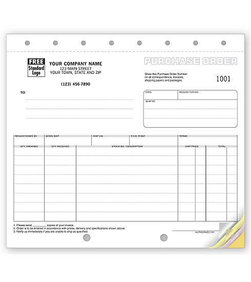 250 Classic Purchase Orders Small / Nebs Deluxe No. 91 / 2 Part / 8.5 x 7