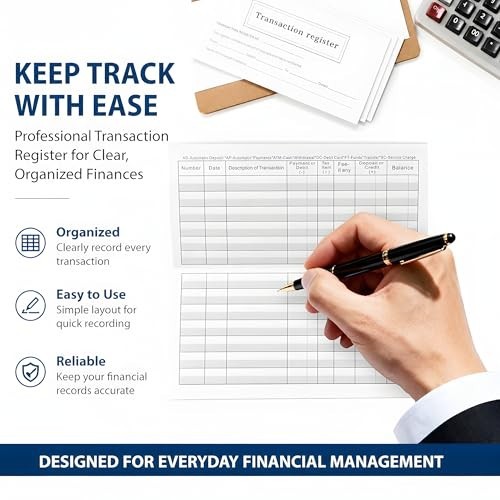 12 Pack Checkbook Registers 6 x 3 Blank Ledger Transaction Record for Banking