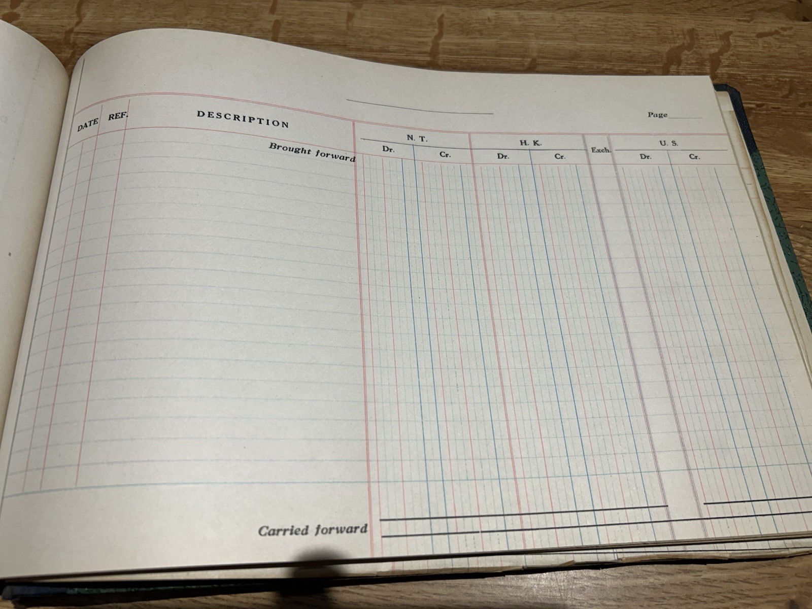 Vintage 2 Post Log Book Ledger 13 3/8 x 8 1/2 x 7/8
