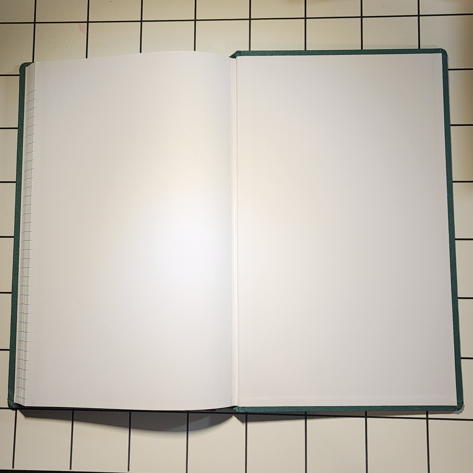 Vintage National A66-300R Canvas Tuff Record Account Book Green 300 Pages