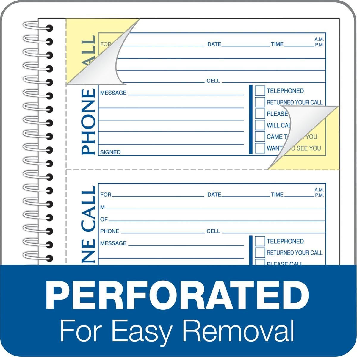 Recycled Phone Message Book, 2-Part Carbonless, 4 Messages per Page, 400 Sets/Bo