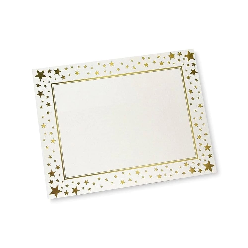 Gartner Studios Gold Star Foil 15 Count, White With