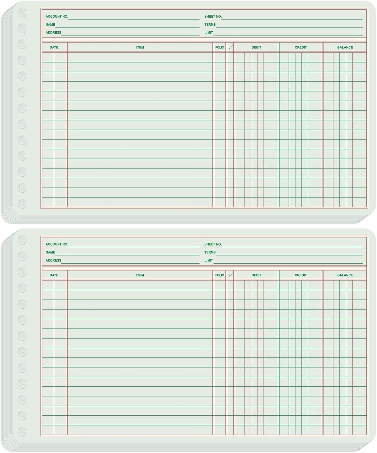 200 Pcs Ledger Sheets 5″ X 8.5″ Extra Sheets Ledger Paper Ledger Books for Bookk