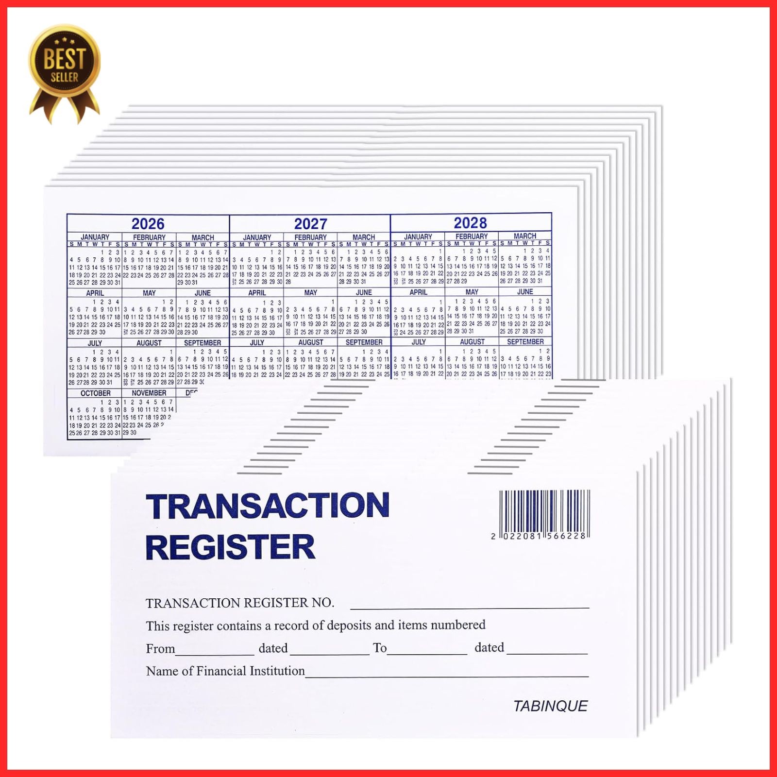 24 Pack Checkbook Registers Personal Finance Ledger Book