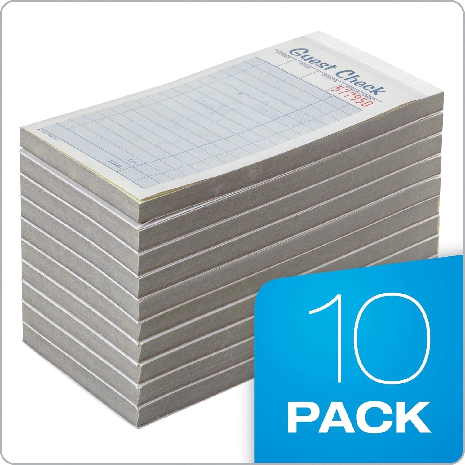 Guest Check Pads, 2-Part, Carbonless, White/Canary, 3-3/8″ x 6-3/8″, 50 Sets …