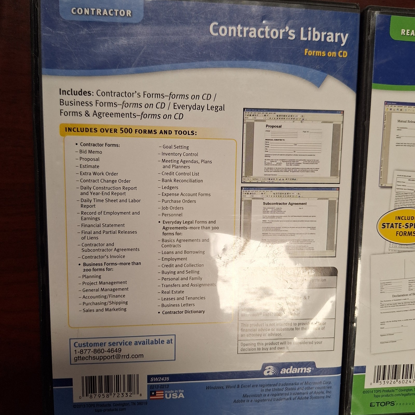 Adams Business Forms Software CD Lot Contractor Library Real Estate Forms Templa