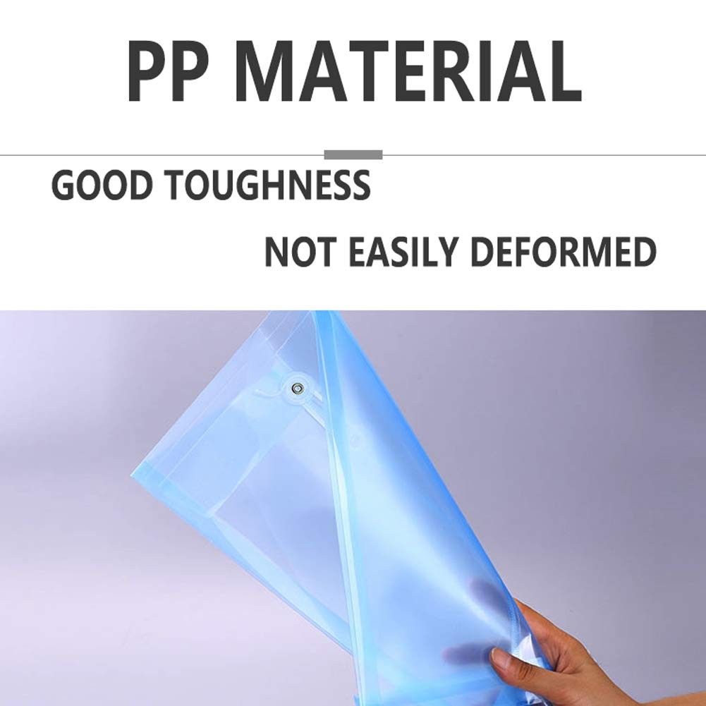 ZLYY 10 Pack Clear Blue Plastic Poly String Envelope with One Size,