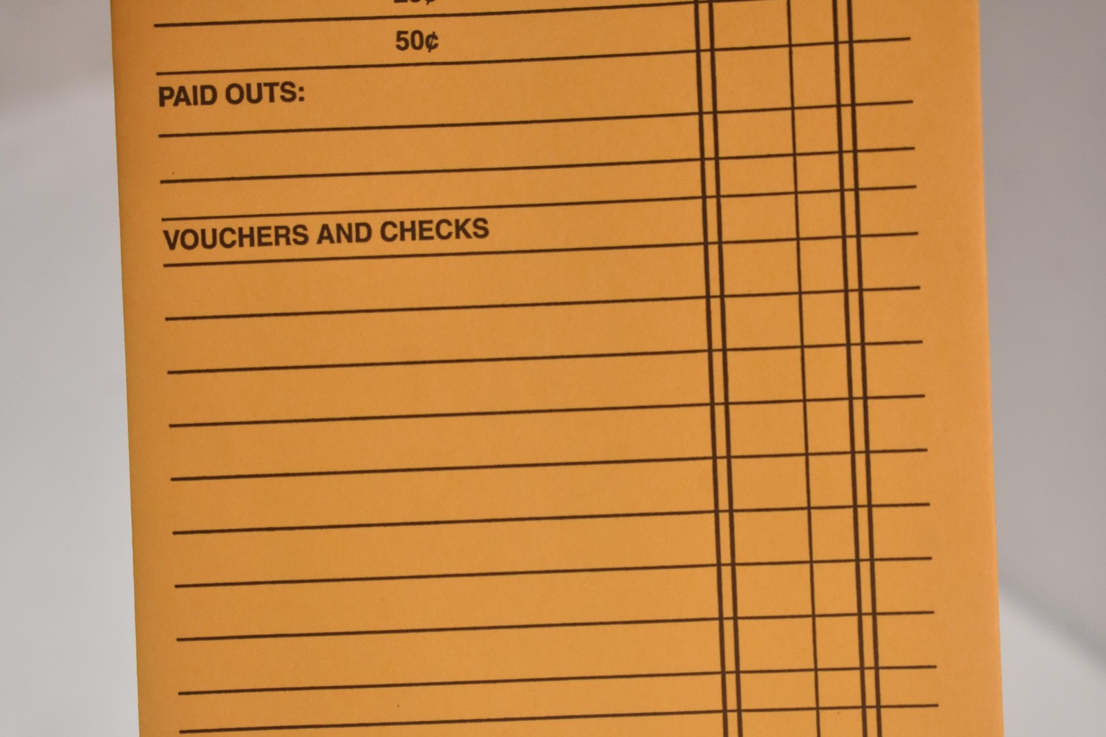 Cashier’s Report Envelopes Lot Of 142 Yellow Paper Daily Till Count Receipts
