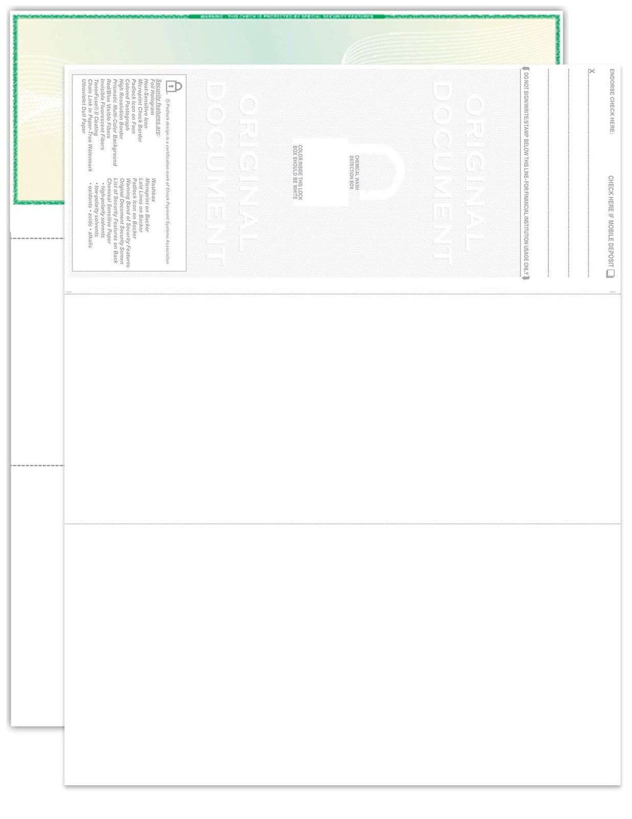 Premium High Security Check Paper With Hologram | 500 Sheets (Green/Yellow, C…