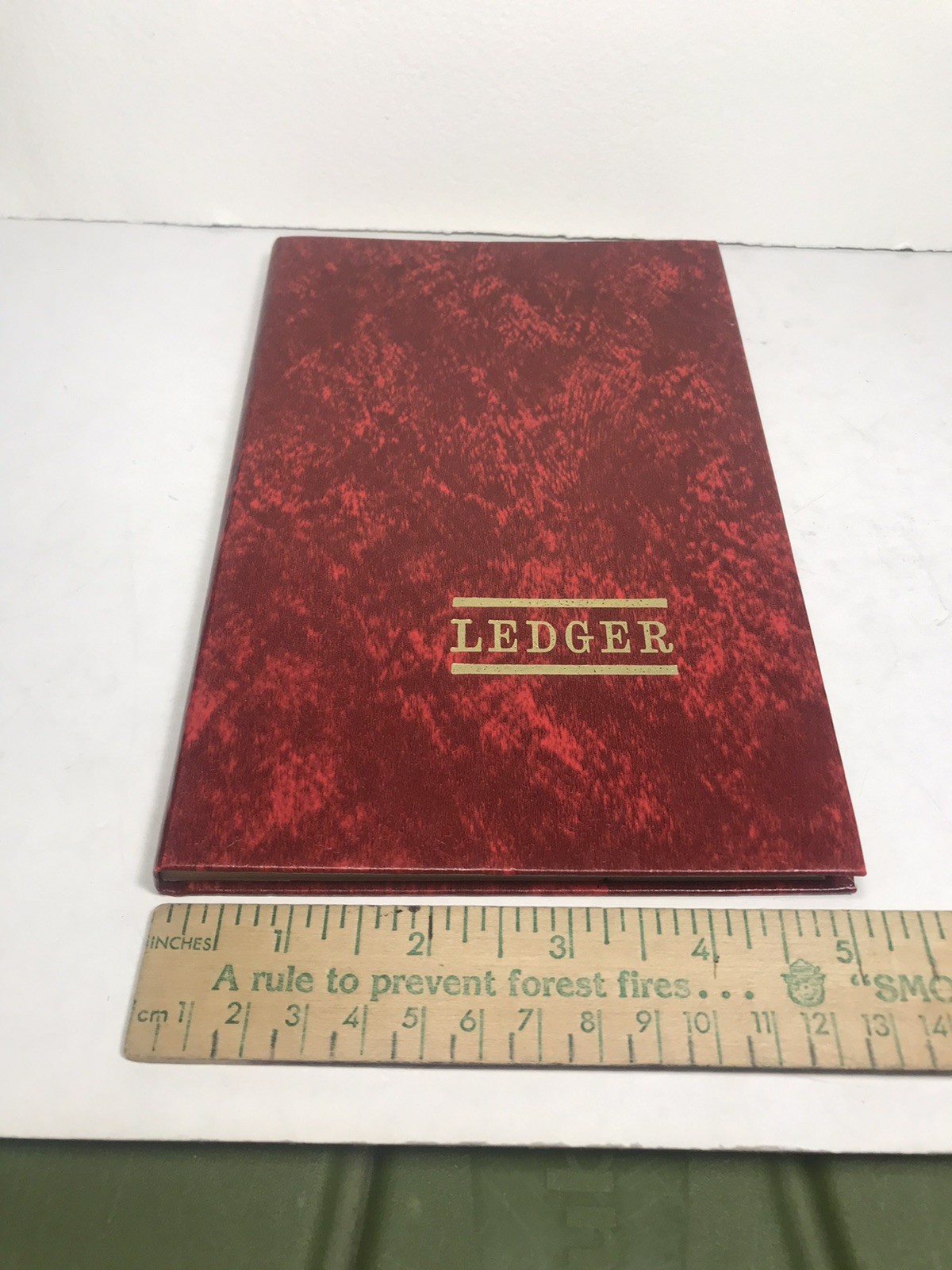 Mead Ledger Vintage Red Blank Bank Account Book Receipts Junk Journal Rare