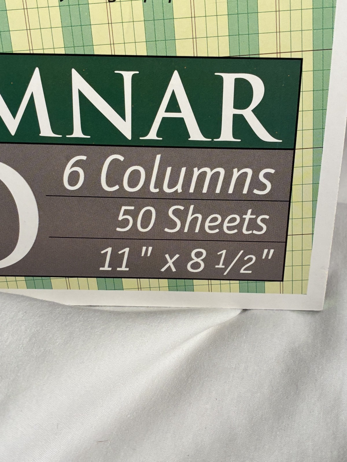 Norcom Columnar Pad 50 Sheets 6 Columns 11 x 8.5 Inches Green #76706 Non-Glare