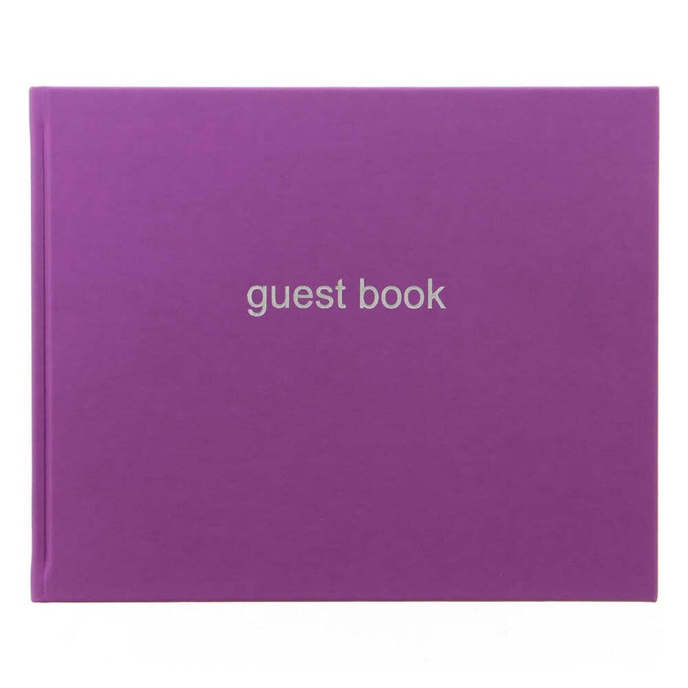 Letts Quality Dazzle Quarto Lined Landscape Guest Book with Stylish Cover