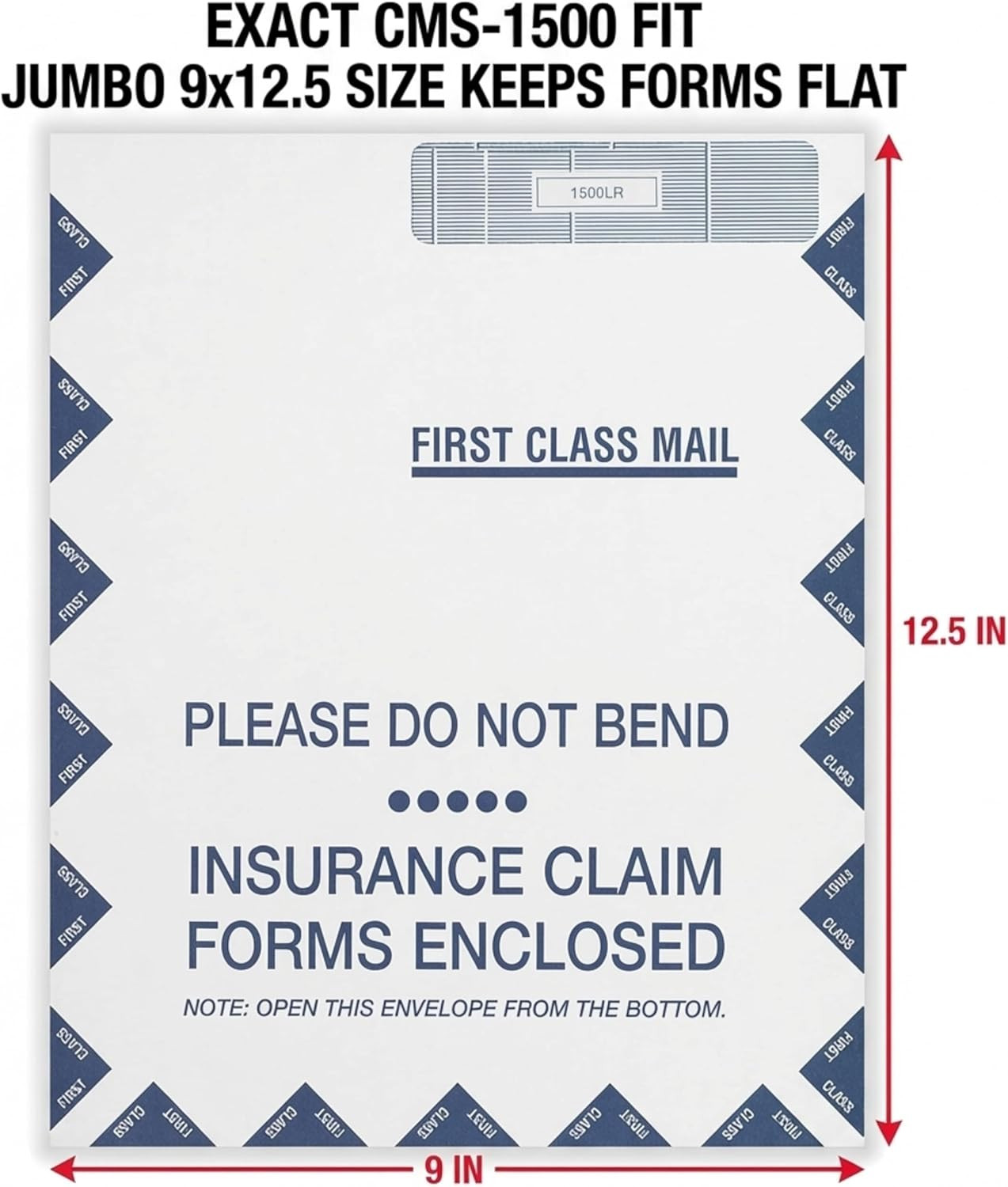 Complyright CMS-1500 Jumbo Right Window “Do Not Bend” Healthcare Billing Envelop