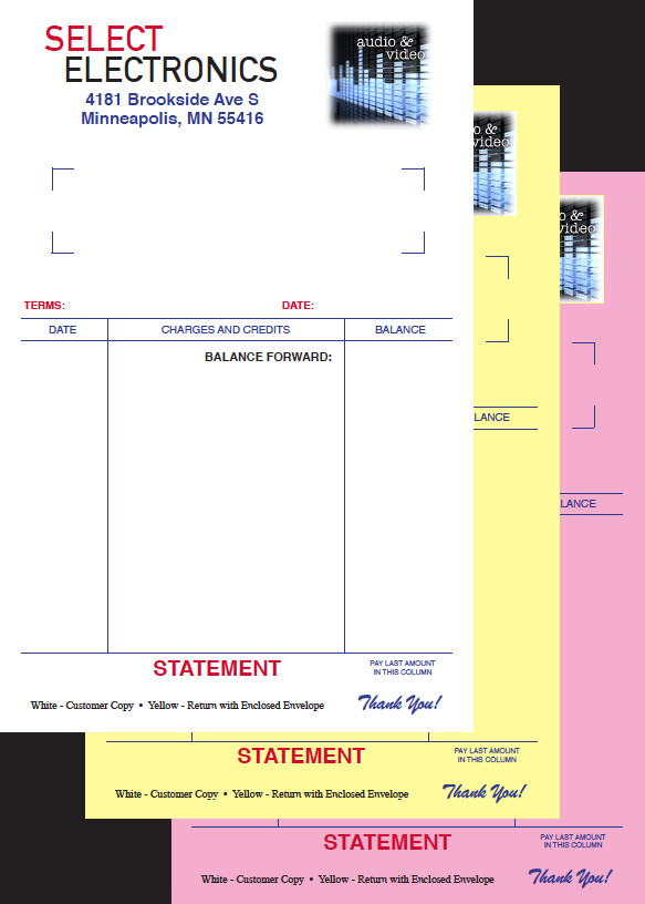 Printed Full Color Carbonless Forms, 3-Part Custom Sets 8.5″ x 5.5″ NCR business