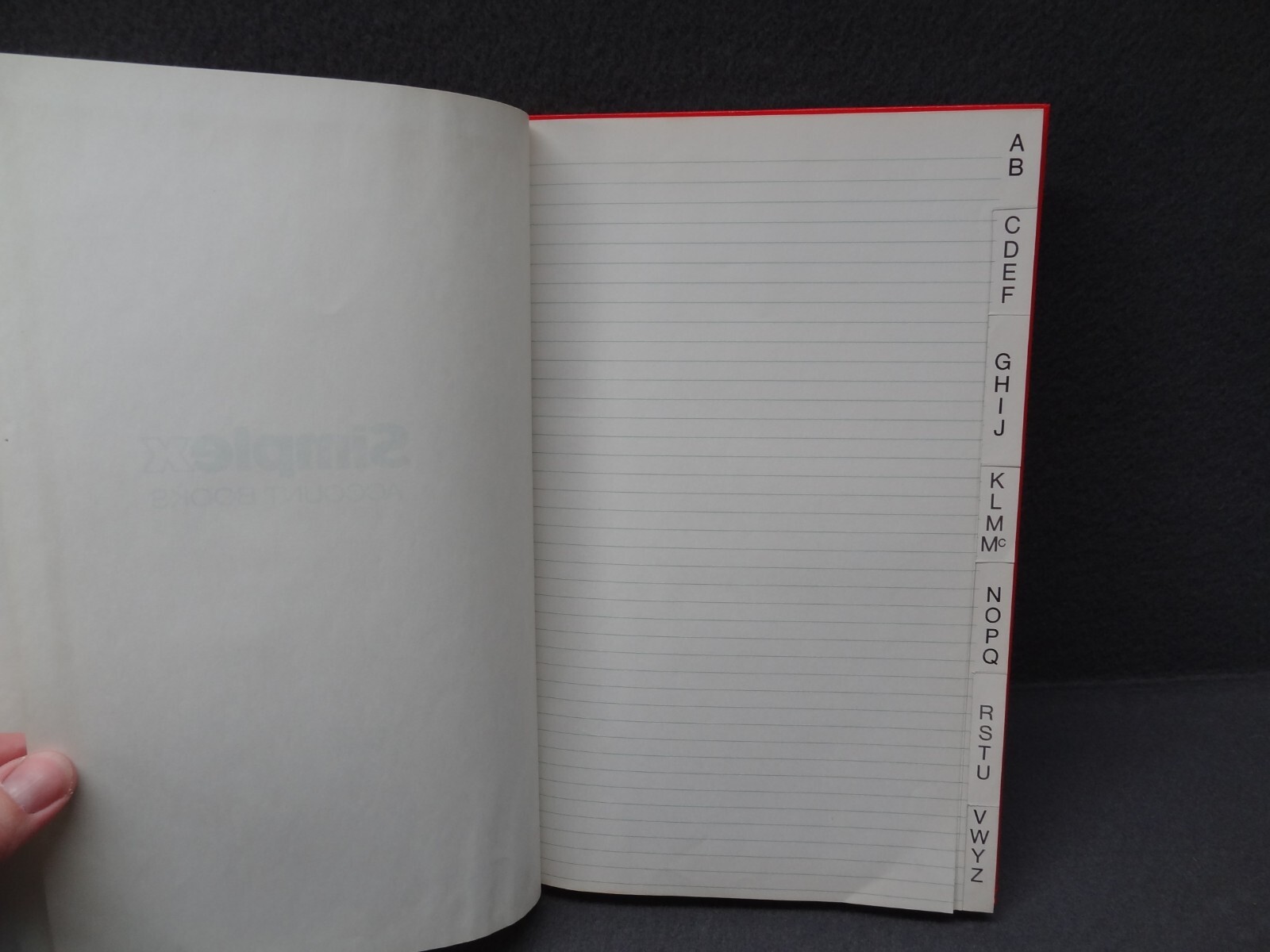 Simplex 91-513 63-Page S.E. Ledger Record Account VTG Red Bound Hardcover Book