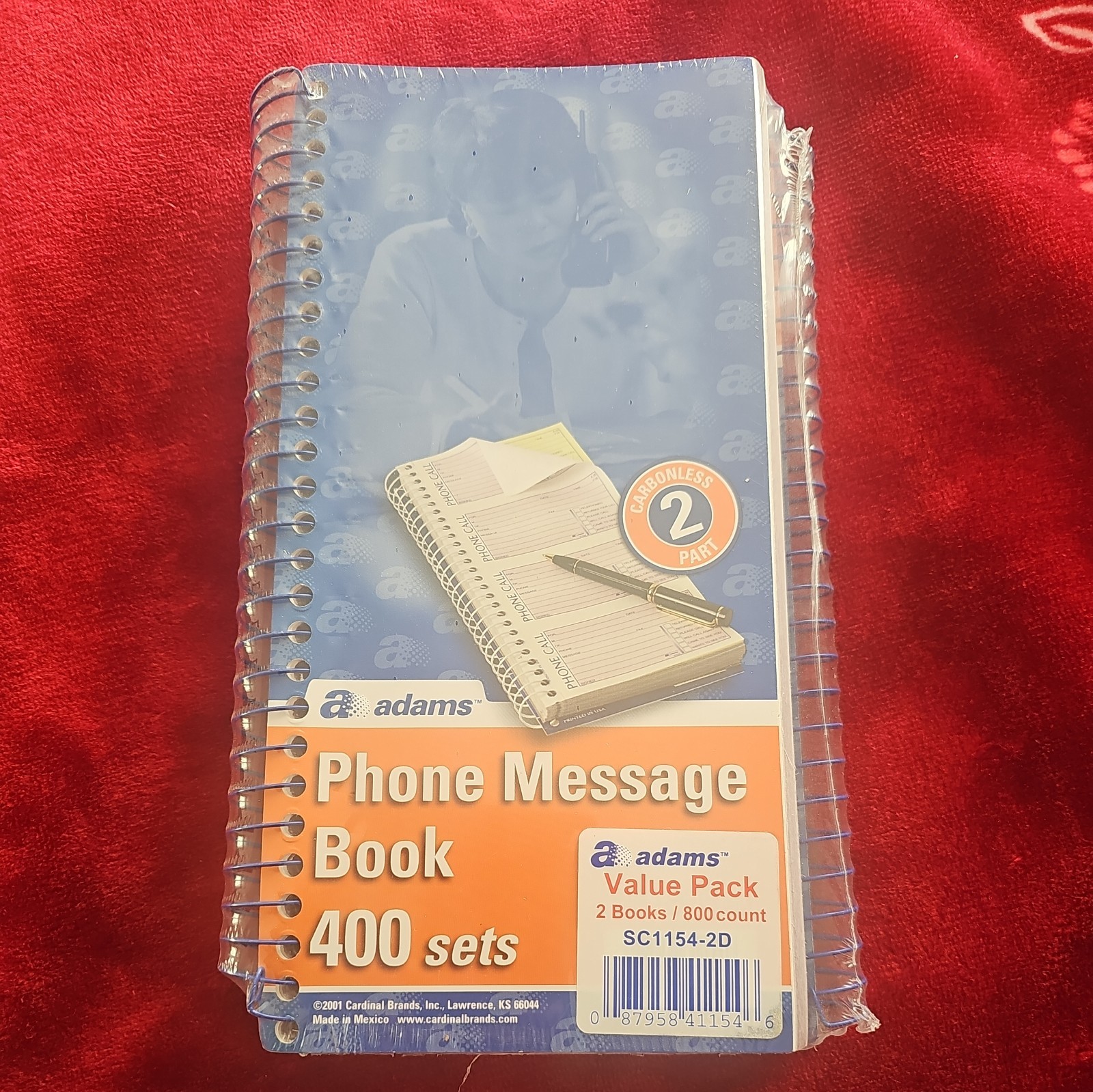 Adams Phone Message Value Pk2 Books 800 Ct. Carbonless Duplicate SC1154-2D F23