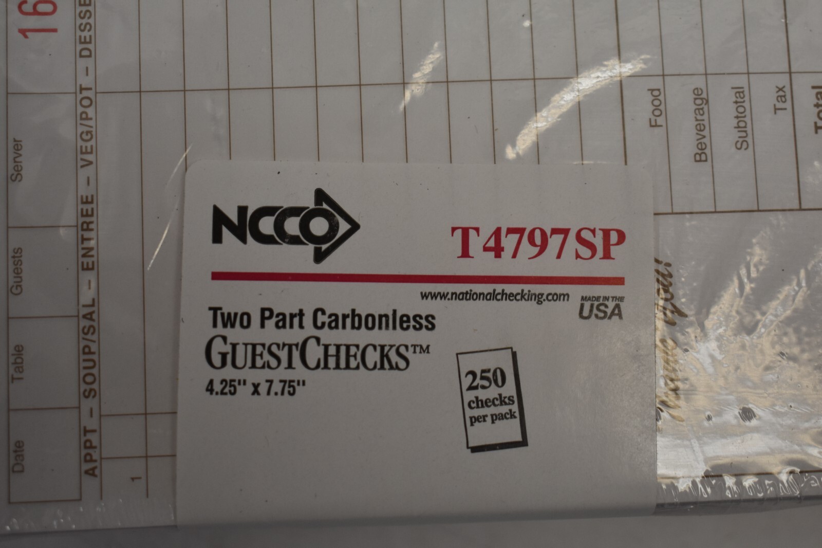 National Checking Medium Tan Paper Cardboard 12 Lines 7.75″ x 4.25″ 250 Pack