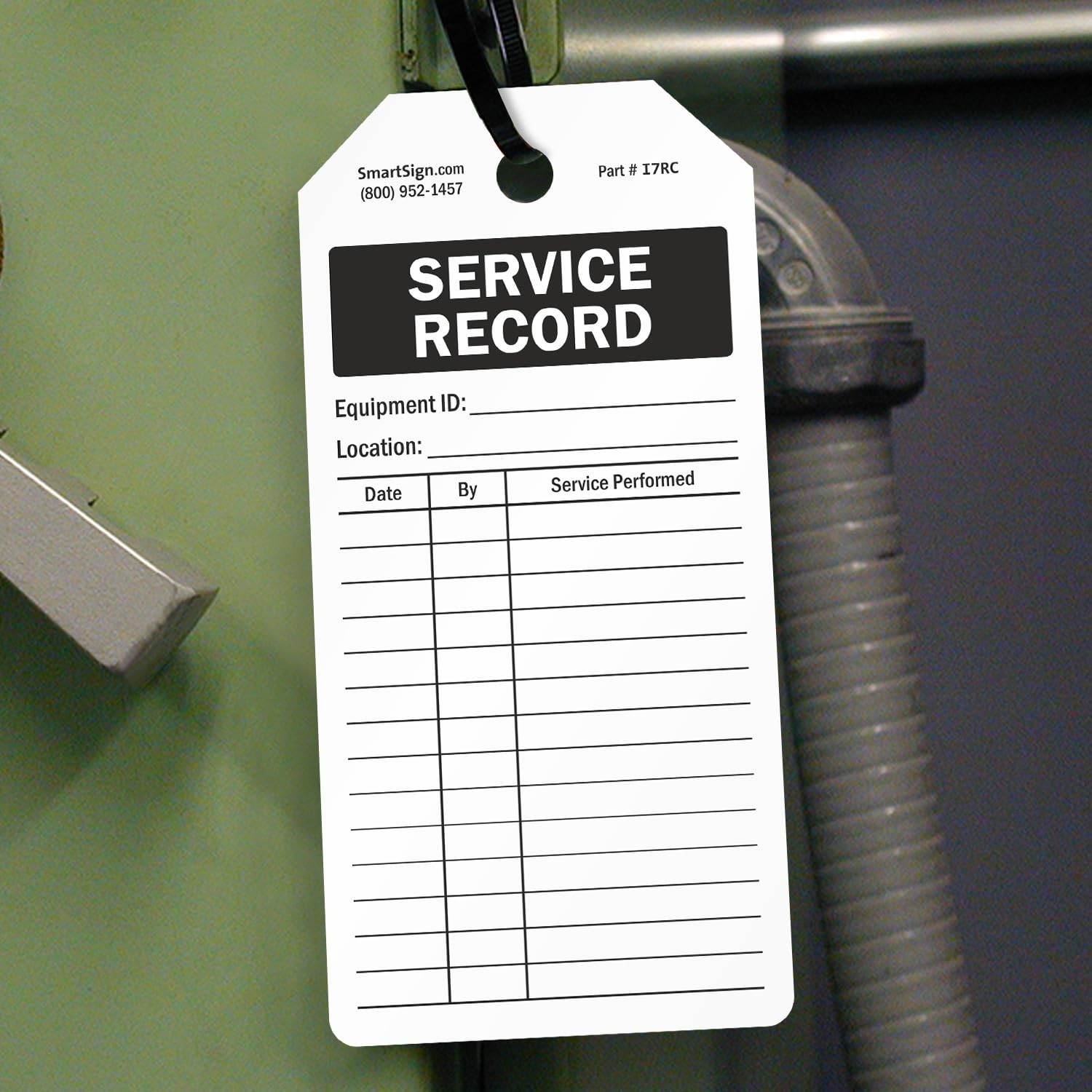 100-Pack Waterproof Write-On Service Record Tags, 2-Sided Blank Tags for Equipme