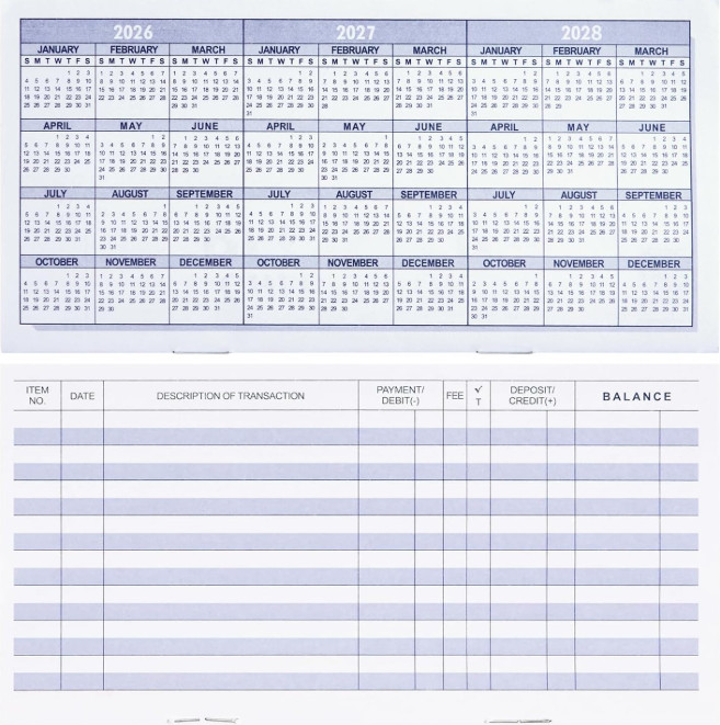 20 Pack Checkbook Register Ledger Book Personal Business Banking Tracker