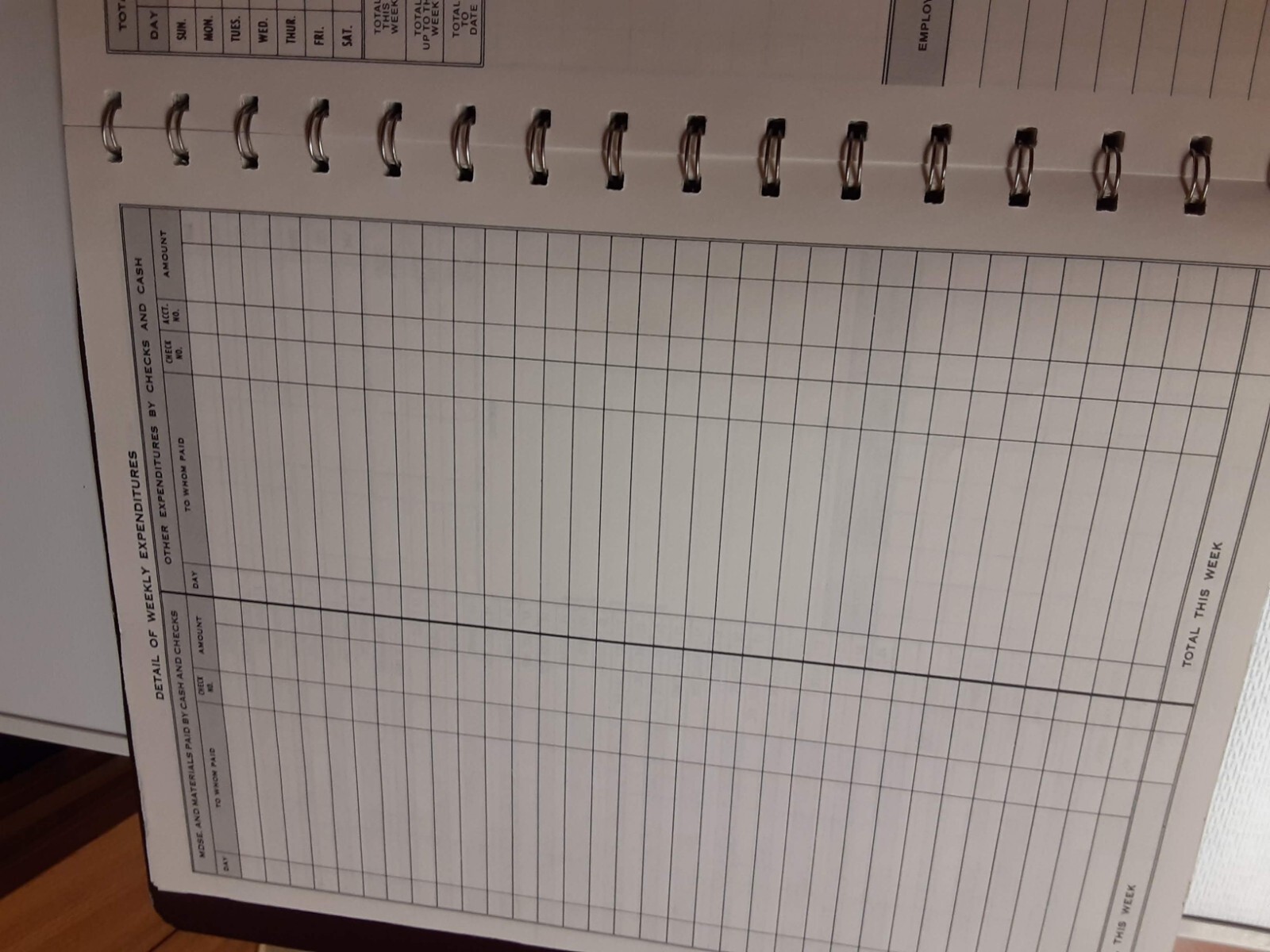 Vintage Dome Simplified Weekly Bookkeeping Record No 600 Ledger brown