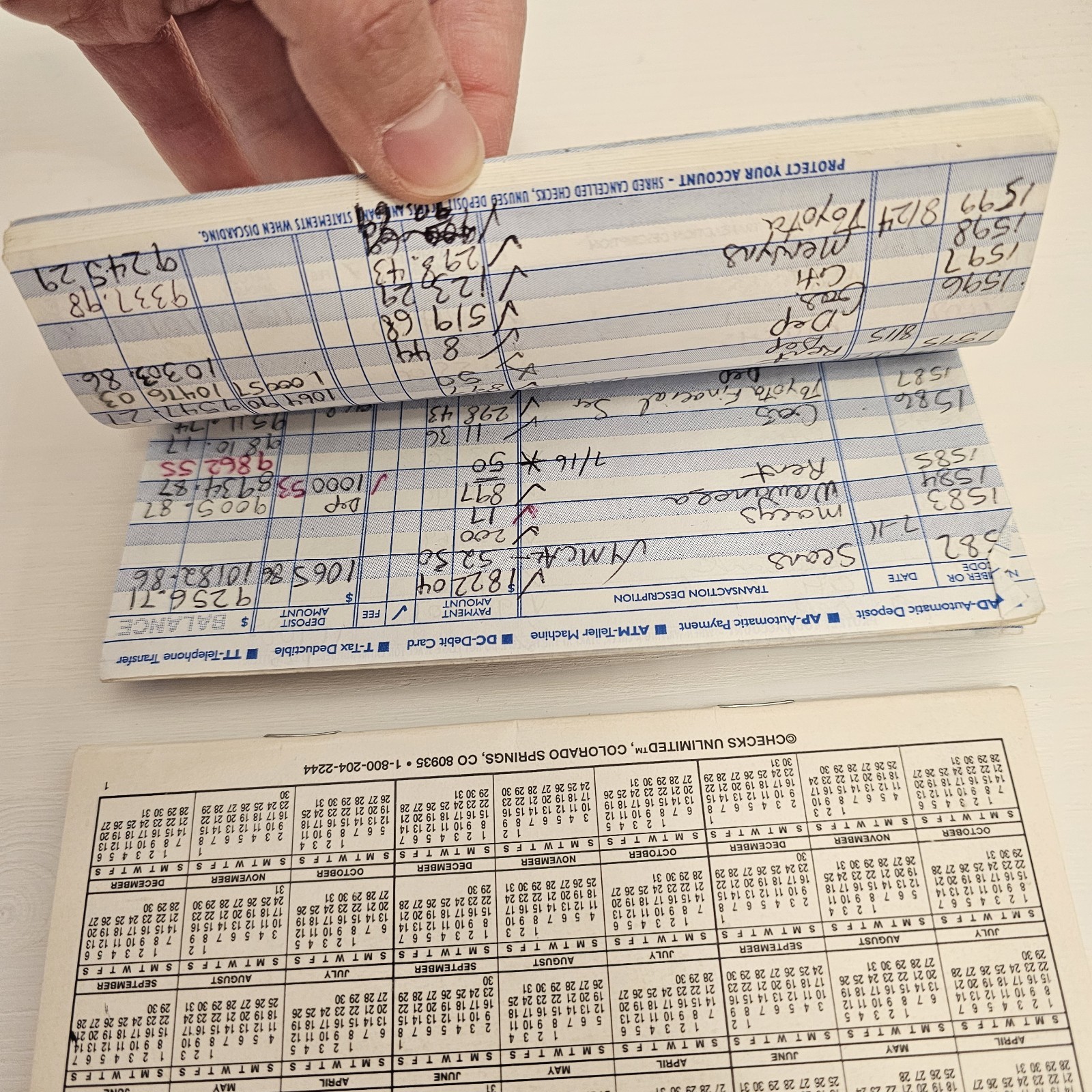2000s ephemera, Deluxe & Checks Unlimited Transaction Register and Checkbook