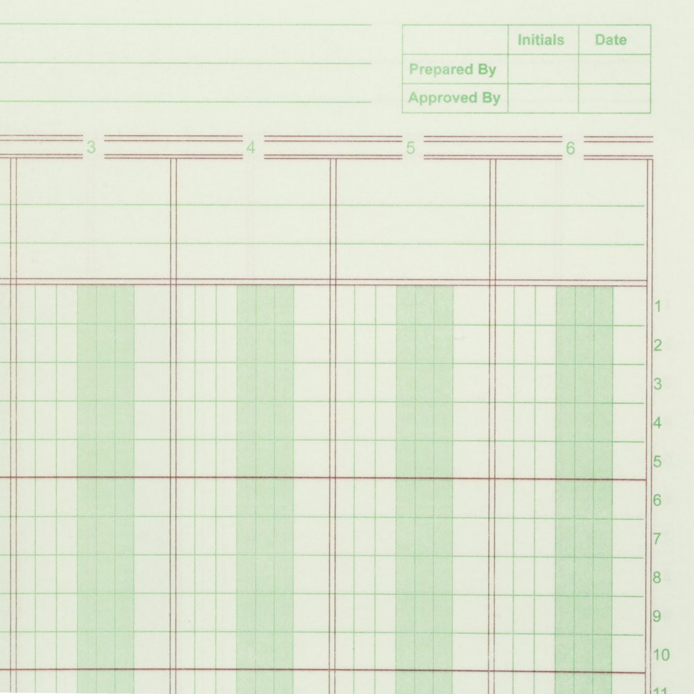 6 Columns Columnar Ledger Pad Accounts and Orders Managing Letter Size 50 Sheets