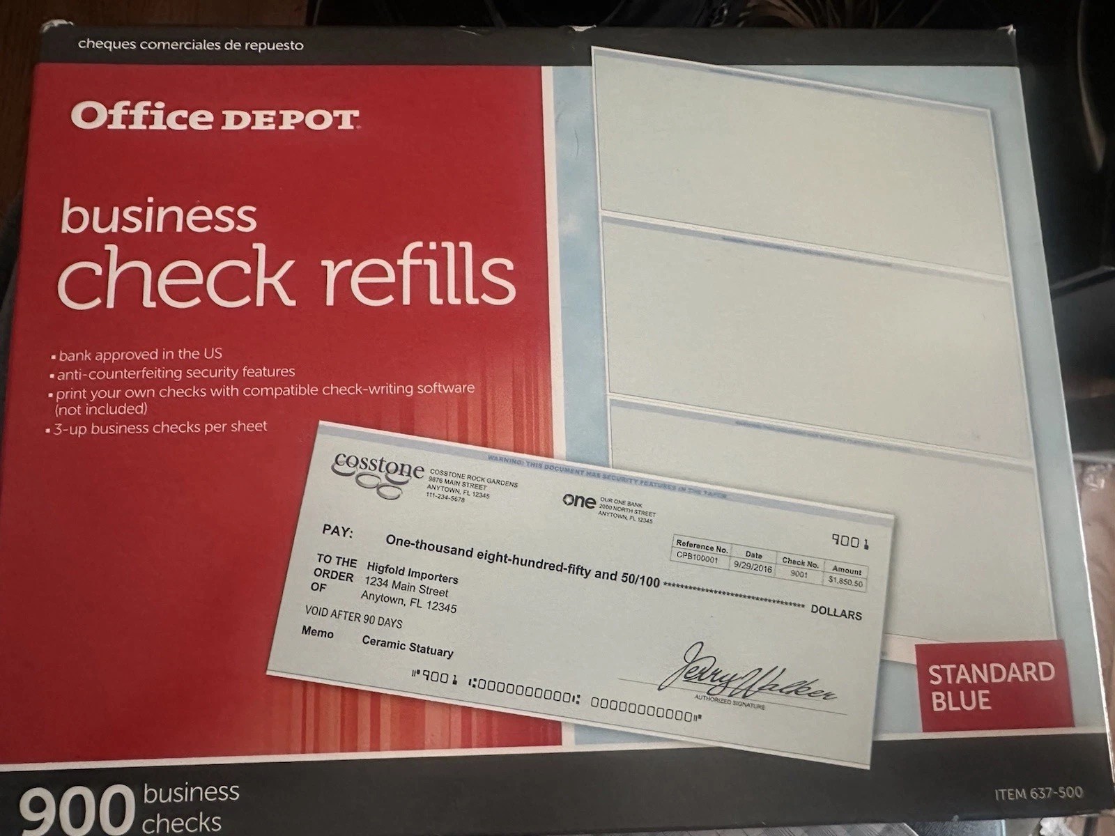Business Check And Voucher Refills, Blank Checks – Full box