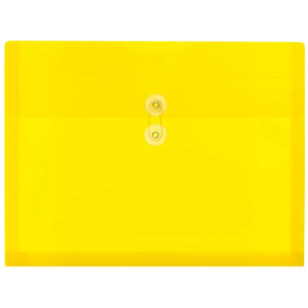 JAM PAPER Plastic Envelopes with Button & Letter Size, Assorted Colors 6 Pack