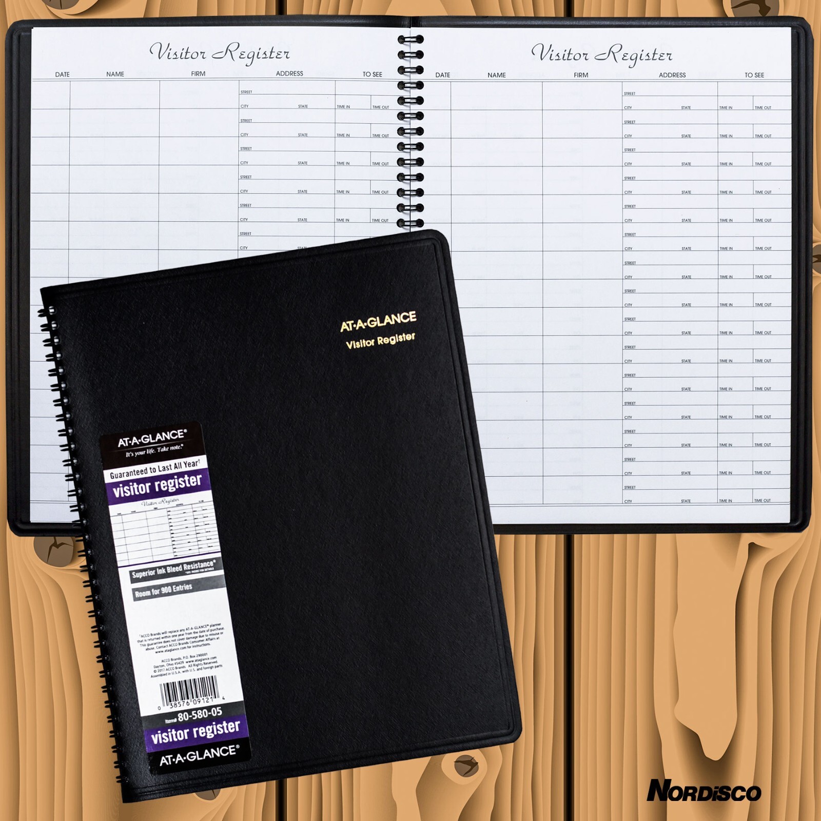 At-A-Glance 80-580, 80-580-05 Visitor Register, 8-3/8 x 10-7/8″