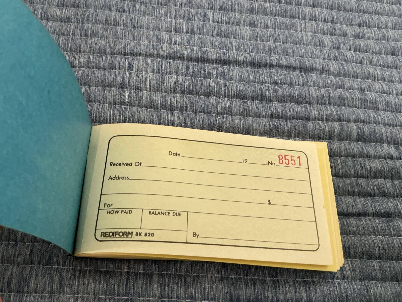 Rediform Money Receipt Book Duplicate 8K 820 50 Sheets With Carbon Paper
