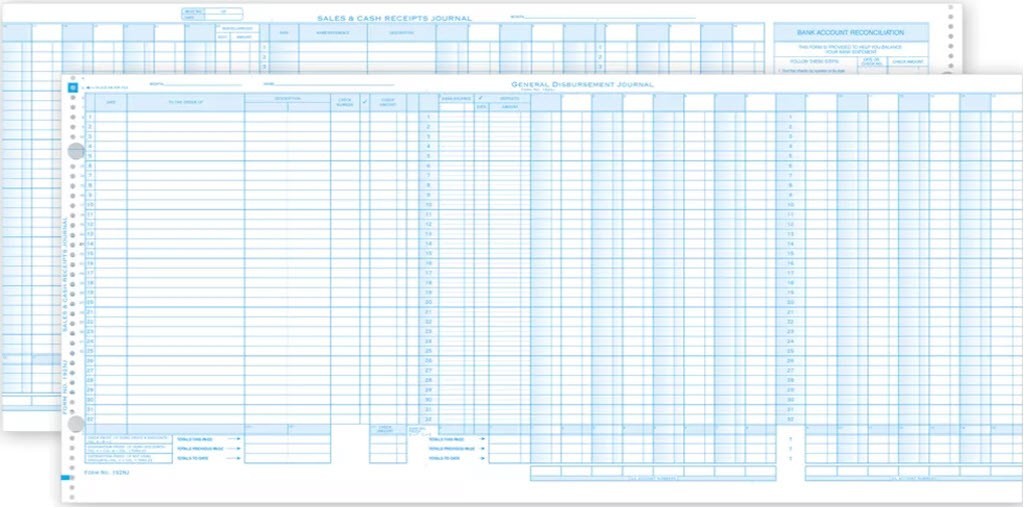 192NJ General Disbursement Sales and Cash Receipts Journal