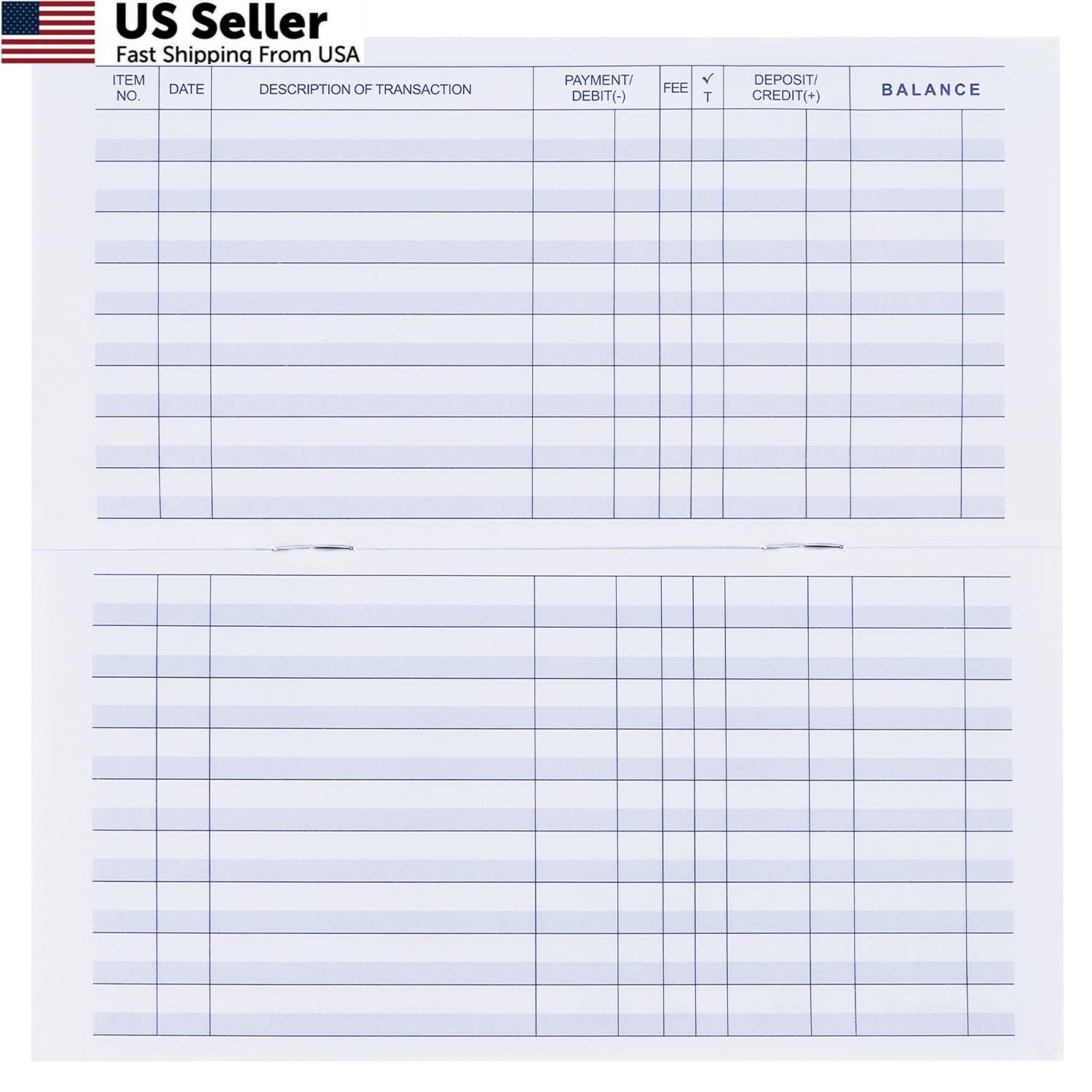 20 Pack Checkbook Register, Check Registers for Personal, Blank Ledger 20PCS