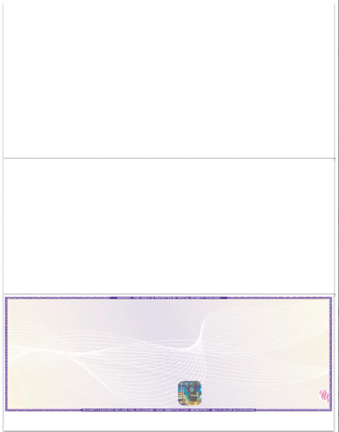 Blank Check Paper, Premium High-Security with Hologram & 22 Security Features