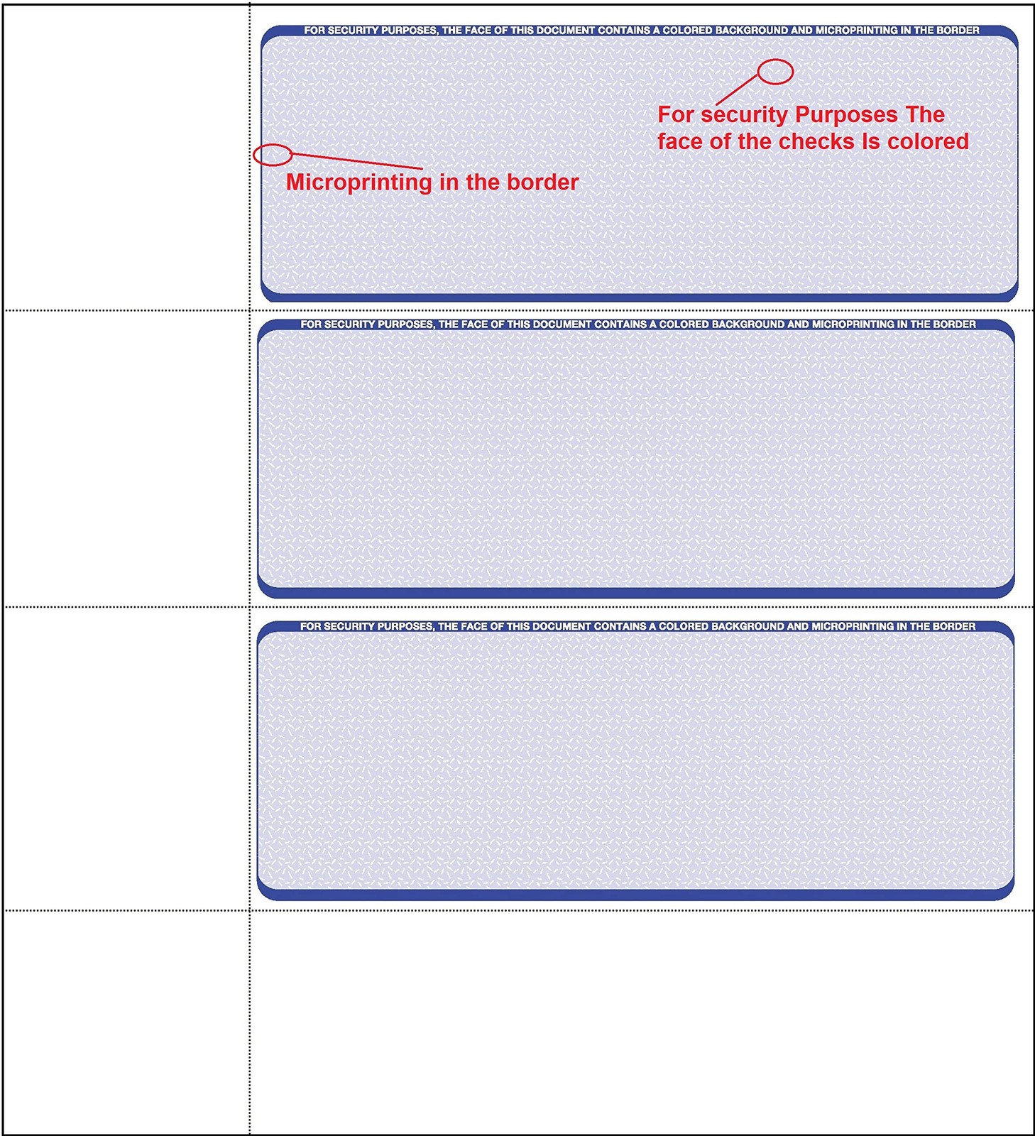 Computer Check Paper – Blank Personal 50 Sheets / 150 checks, Blue Diamond