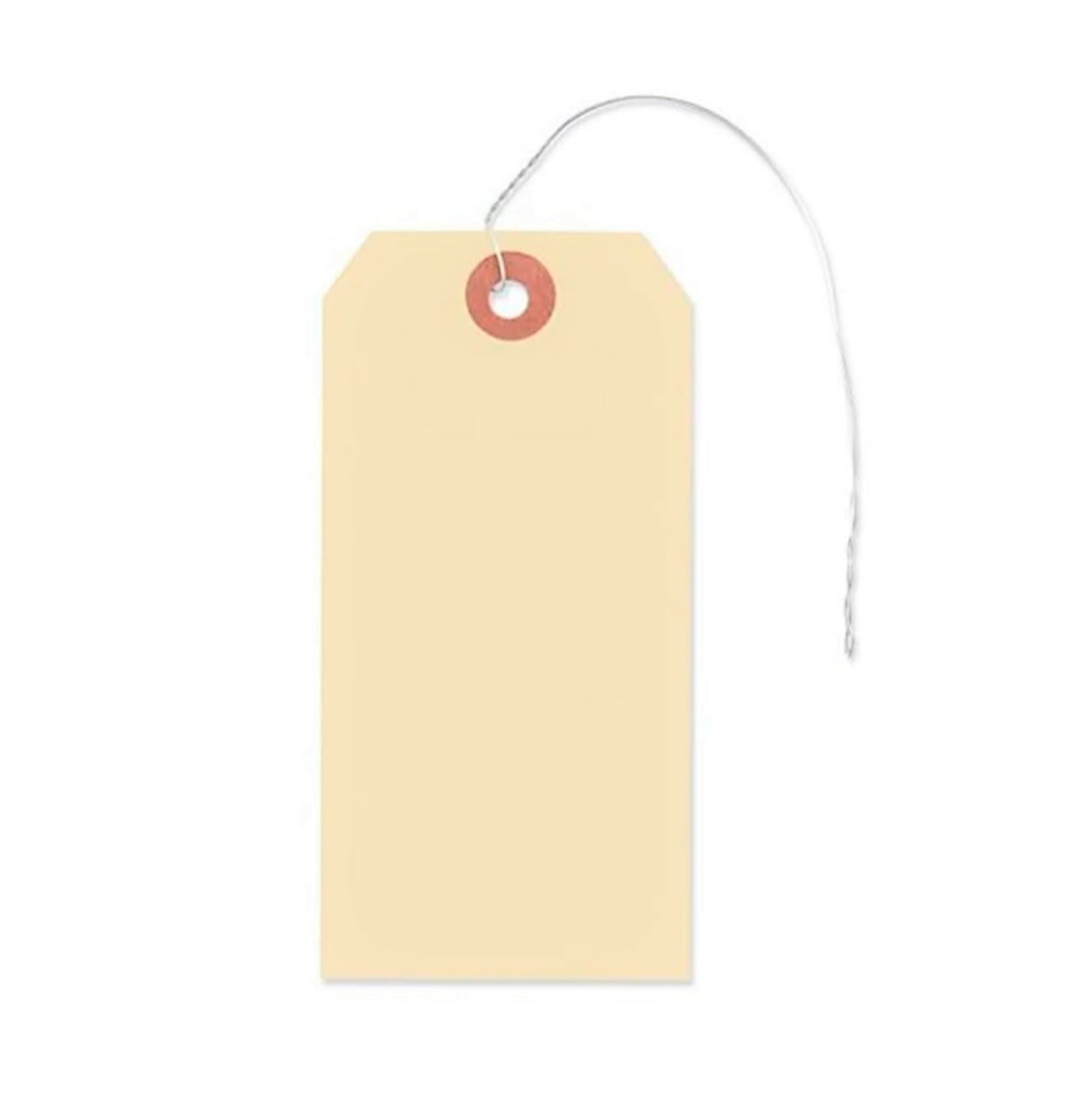 Blank Manila Shipping Tags, Wired, (No. 5) 4-3/4″x 2-3/8″, 10 Pt, Hole -500 Tags