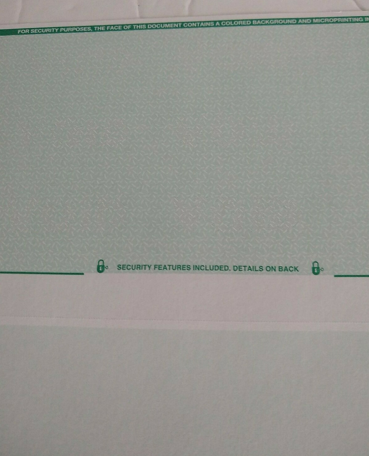 Compuchecks Standard Checks Diamond Top Green (500) 24# 8 1/2 x 11 Security