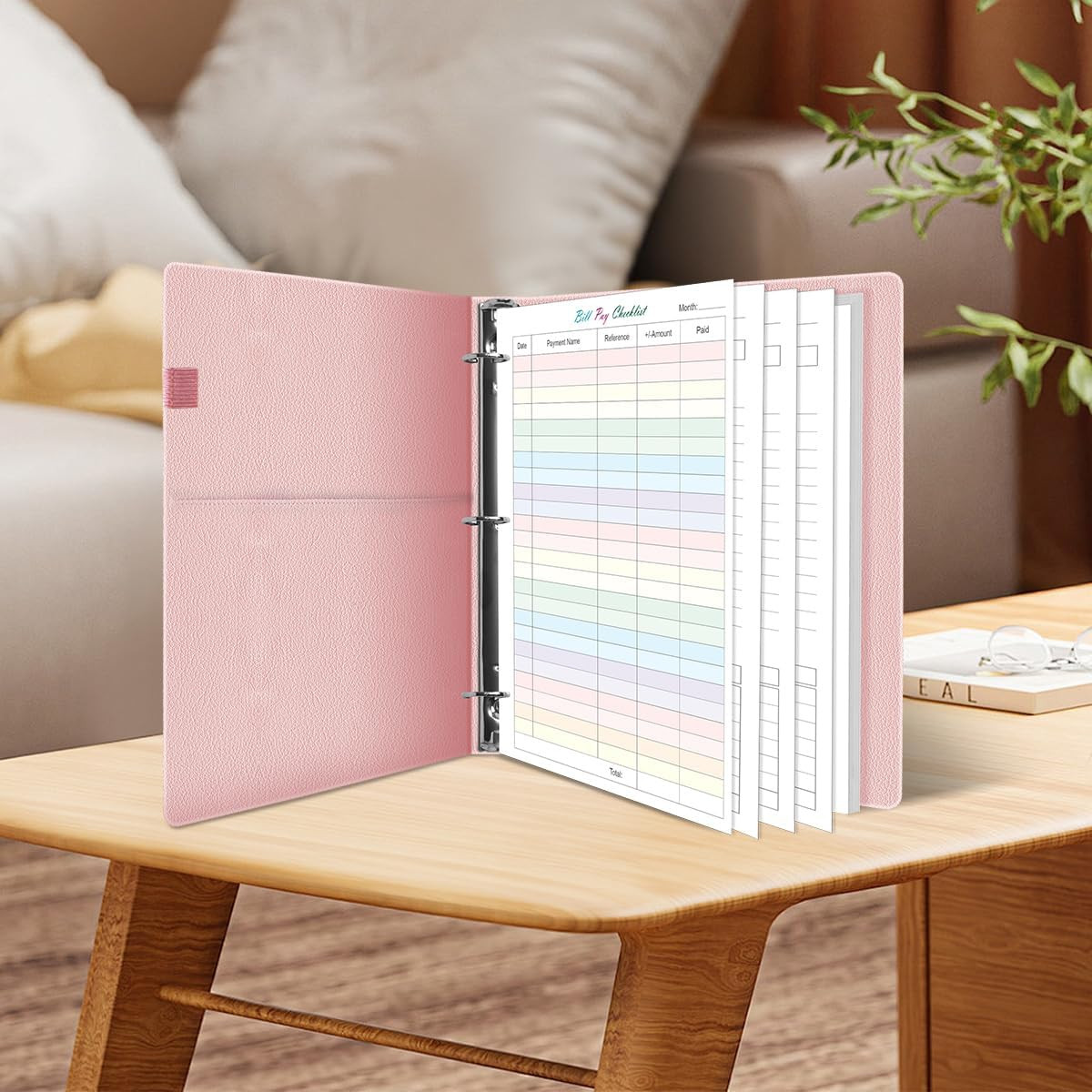A4 Bill Payment Checklist Refills Paper – 3-Hole Punched Loose Leaf Budget Plann