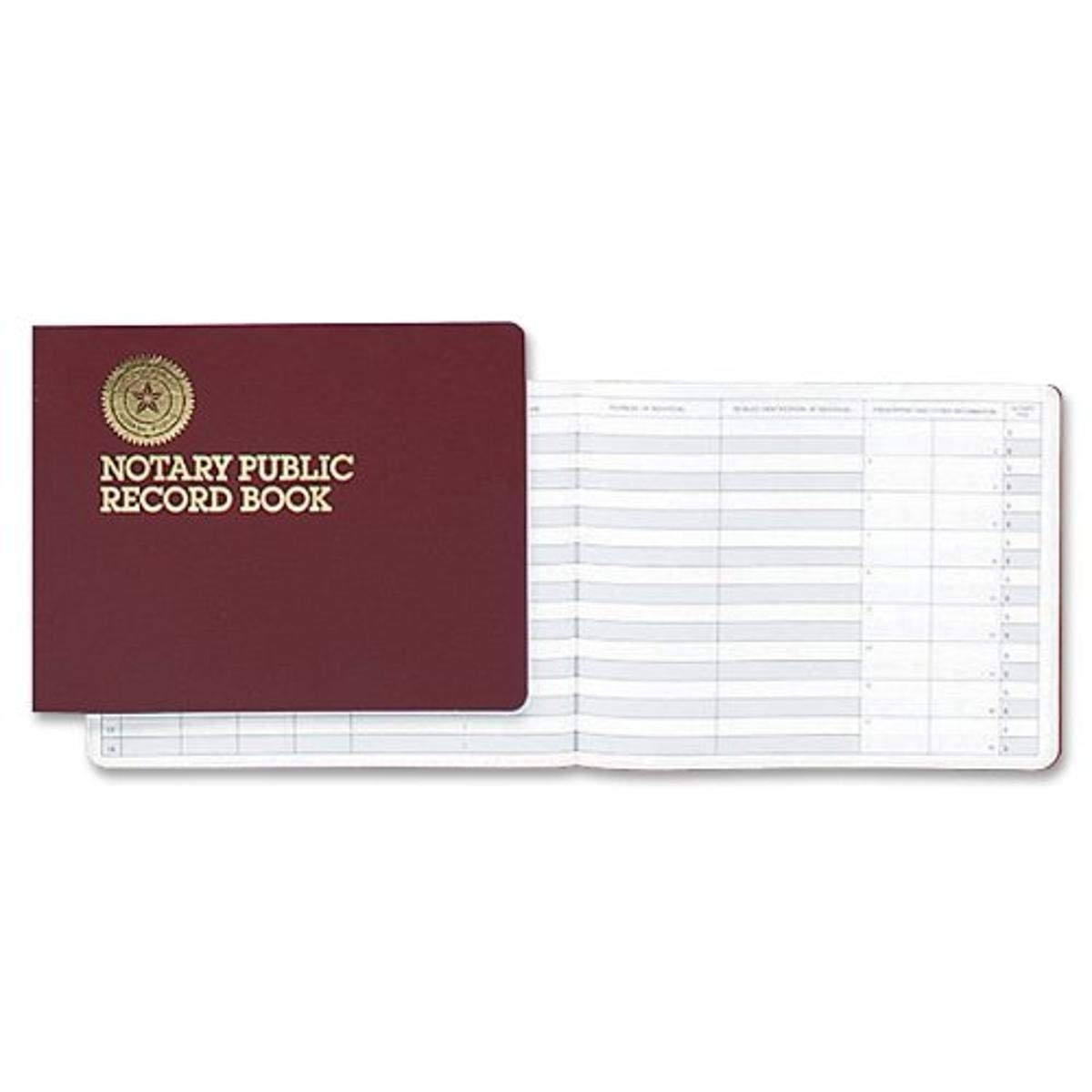 Dome® Notary Public Record Book True, Burgundy