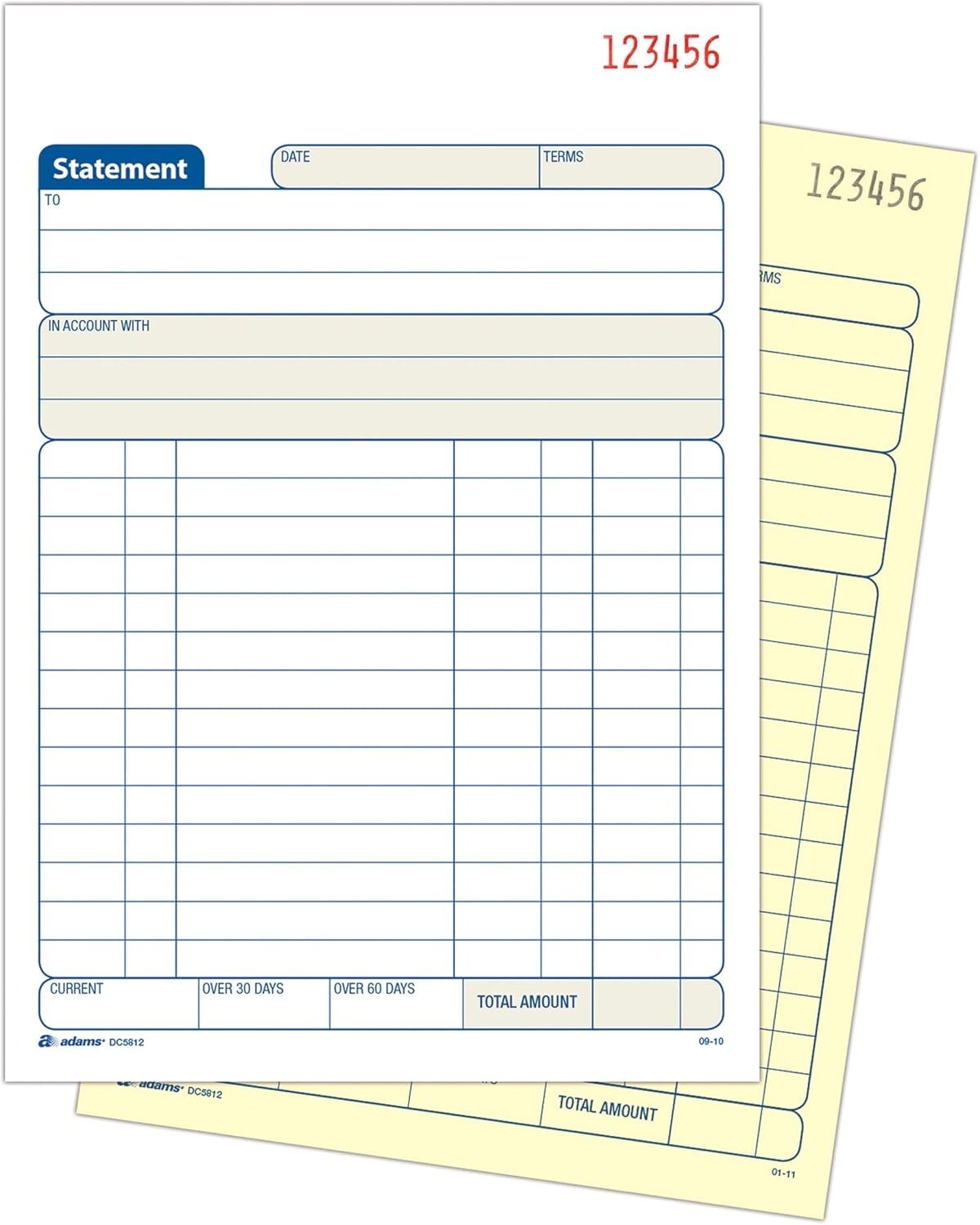 Effortless Record Keeping with Carbonless Statement Book, 3 Packs of 50 Forms