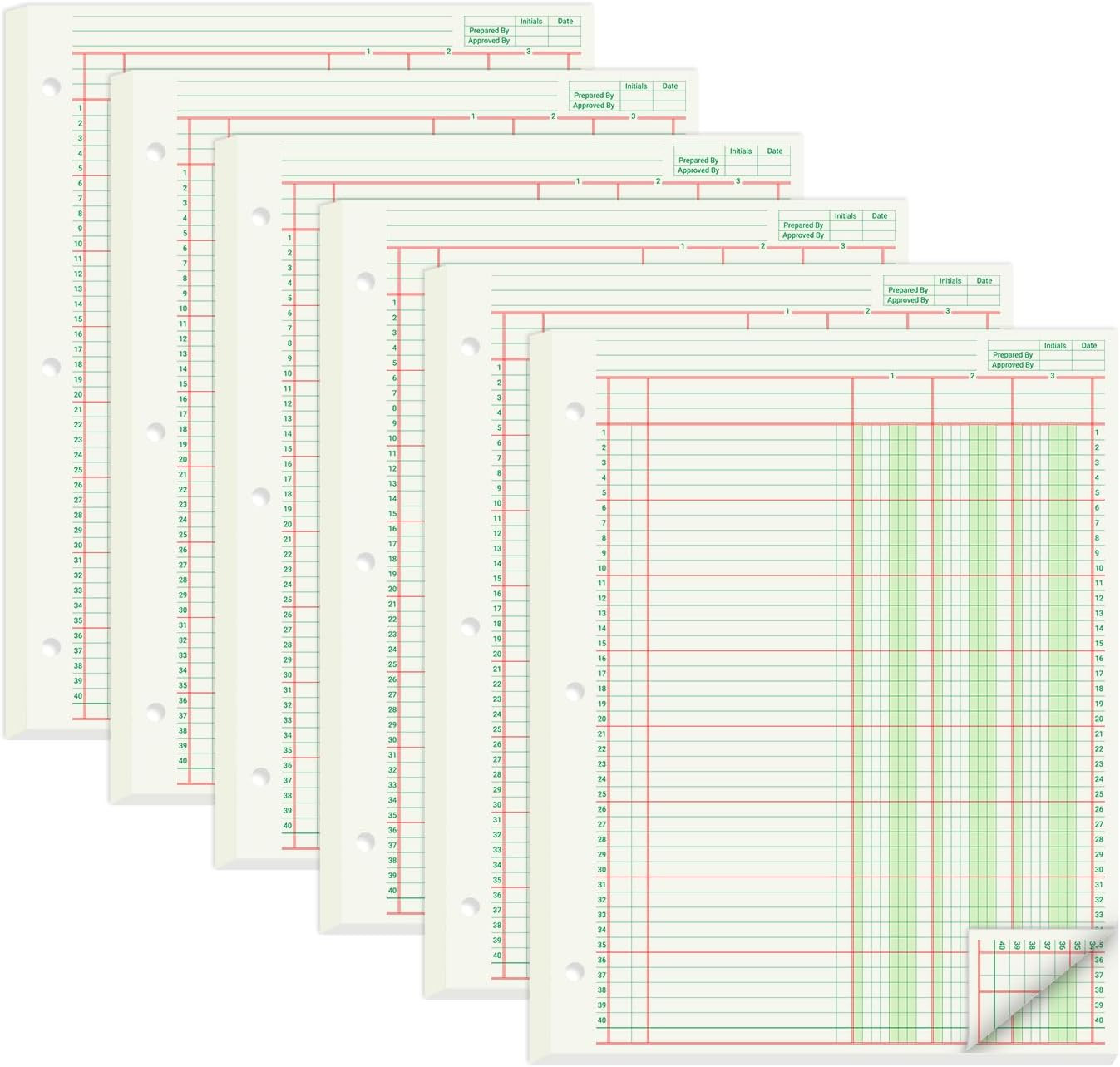 300 Sheets Columnar Analysis Pads 3 Column Accounting Paper, 8.5X11 Inch Ledger