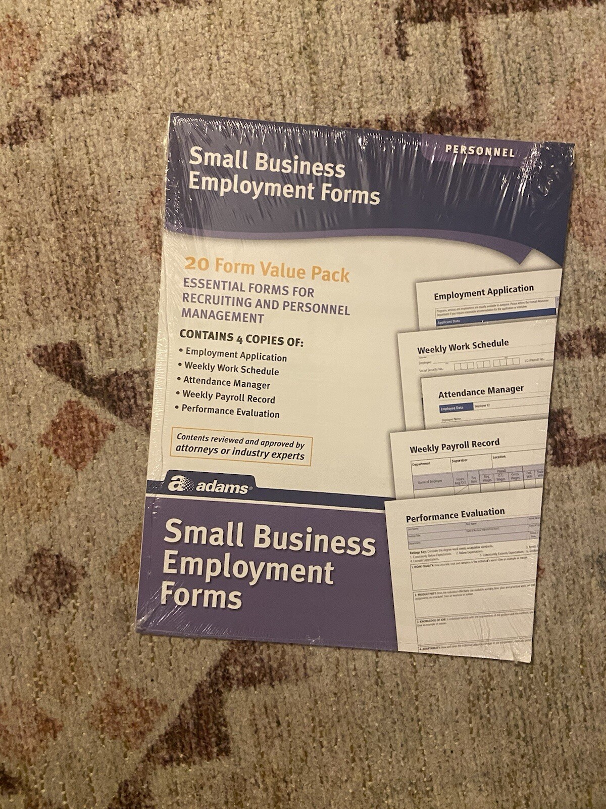 ADAMS Small Business Employment Forms – 20 Form Value Pack – New / Sealed