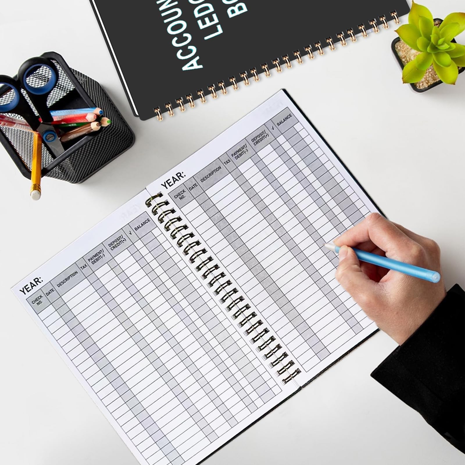 Checkbook Register Check Register Book for Personal or Business, 8.5″ × 6.5″…