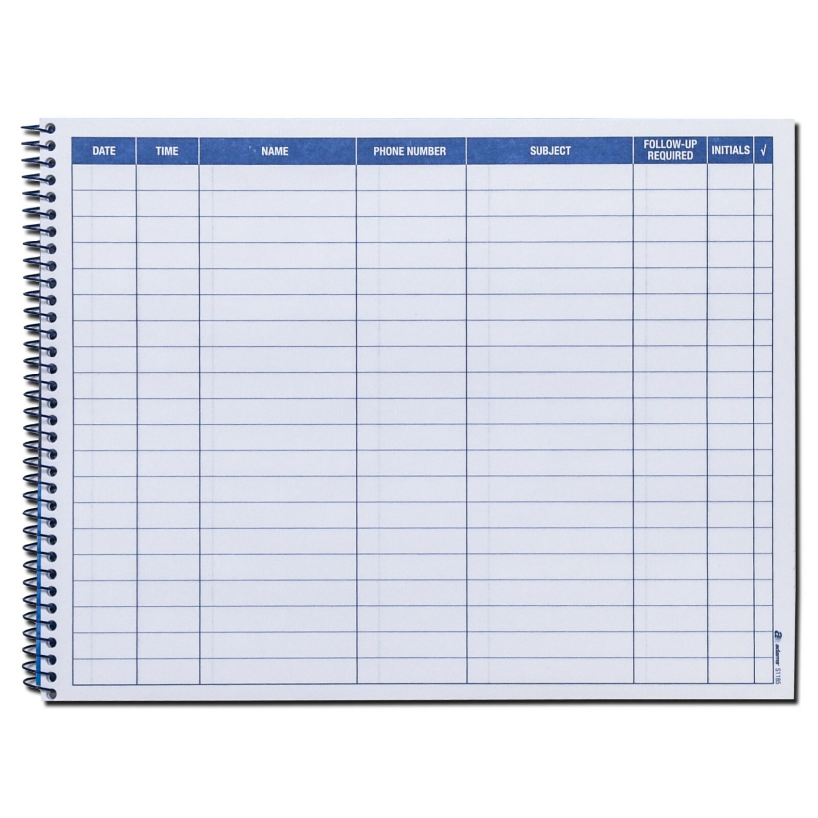 Adams S1185 Activity Log Book, 11 x 8-1/2″, 100 Pages