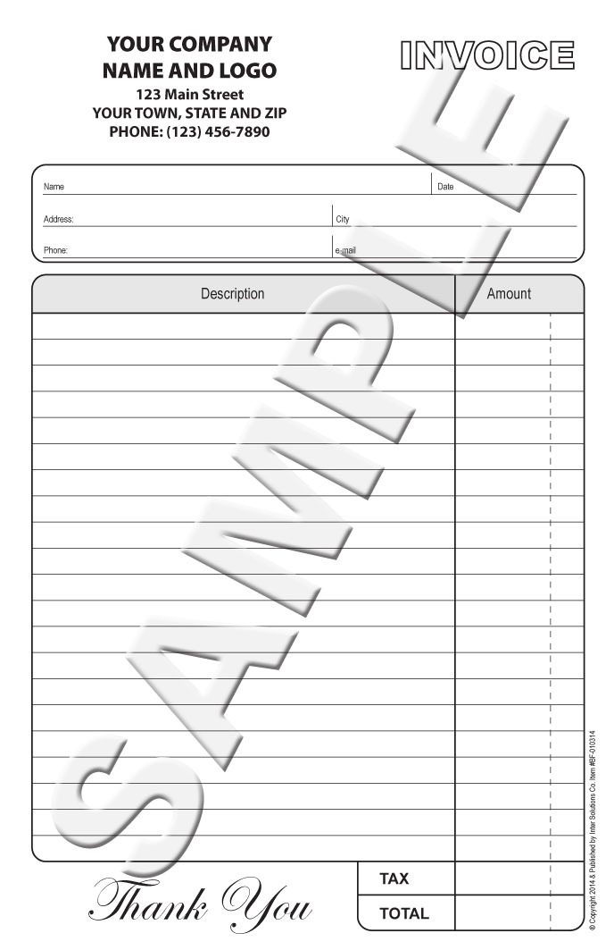 250 Custom Carbonless Form/Invoice / Sales Receipt / Estimate / Quote / Proposal