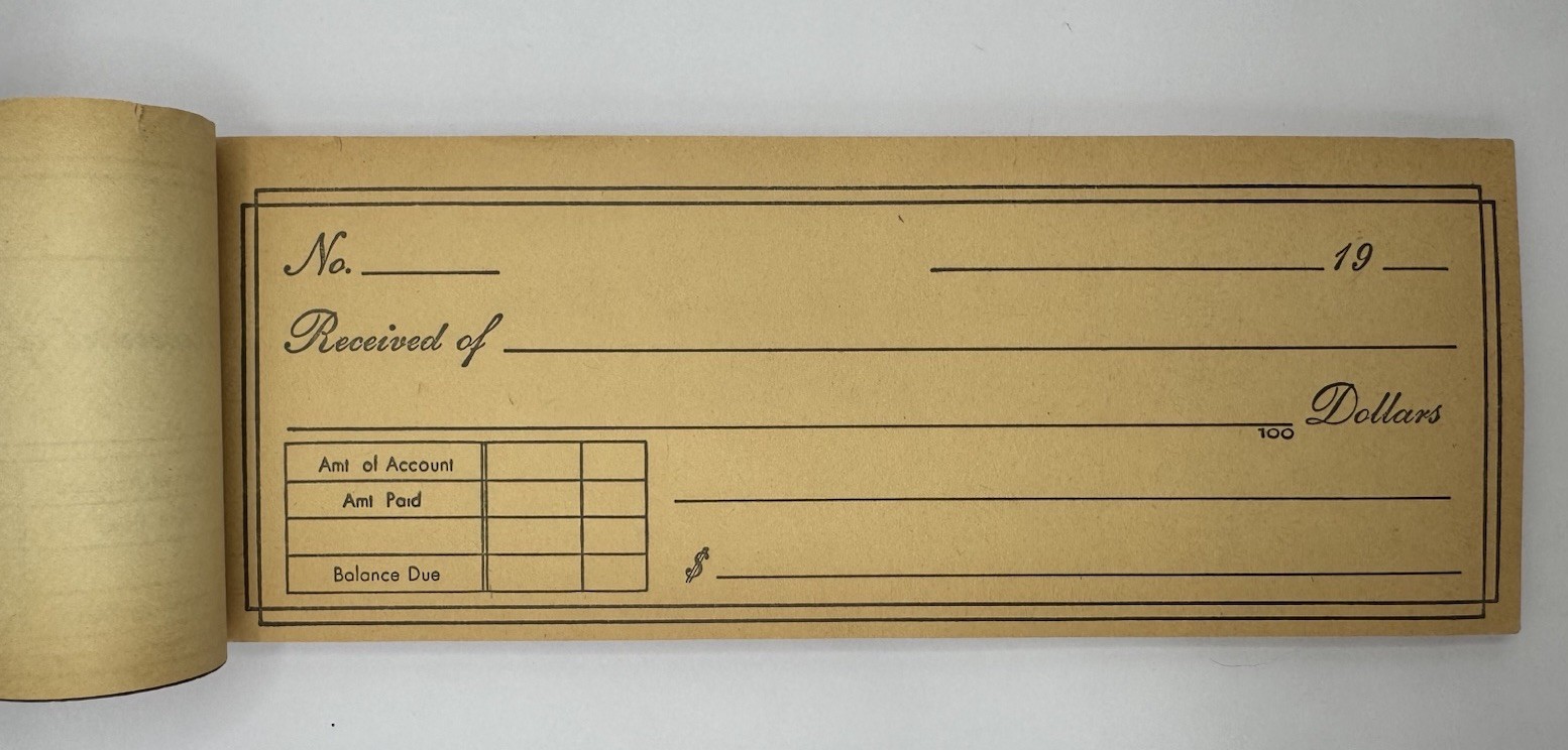 Vintage Duplicate Receipt Book Carbon Copy Sales Receipt Pad 80% Full USED