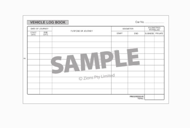 2 x Zions Vehicle Motor Car Log Record Journal Bo0k ATO Compliant 64 Page – PVLB