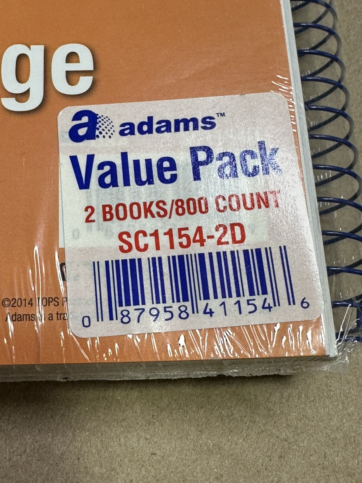 ADAMS PHONE MESSAGE VALUE PACK 2 BOOKS 800 COUNT 2-PART CARBONLESS (SEALED)