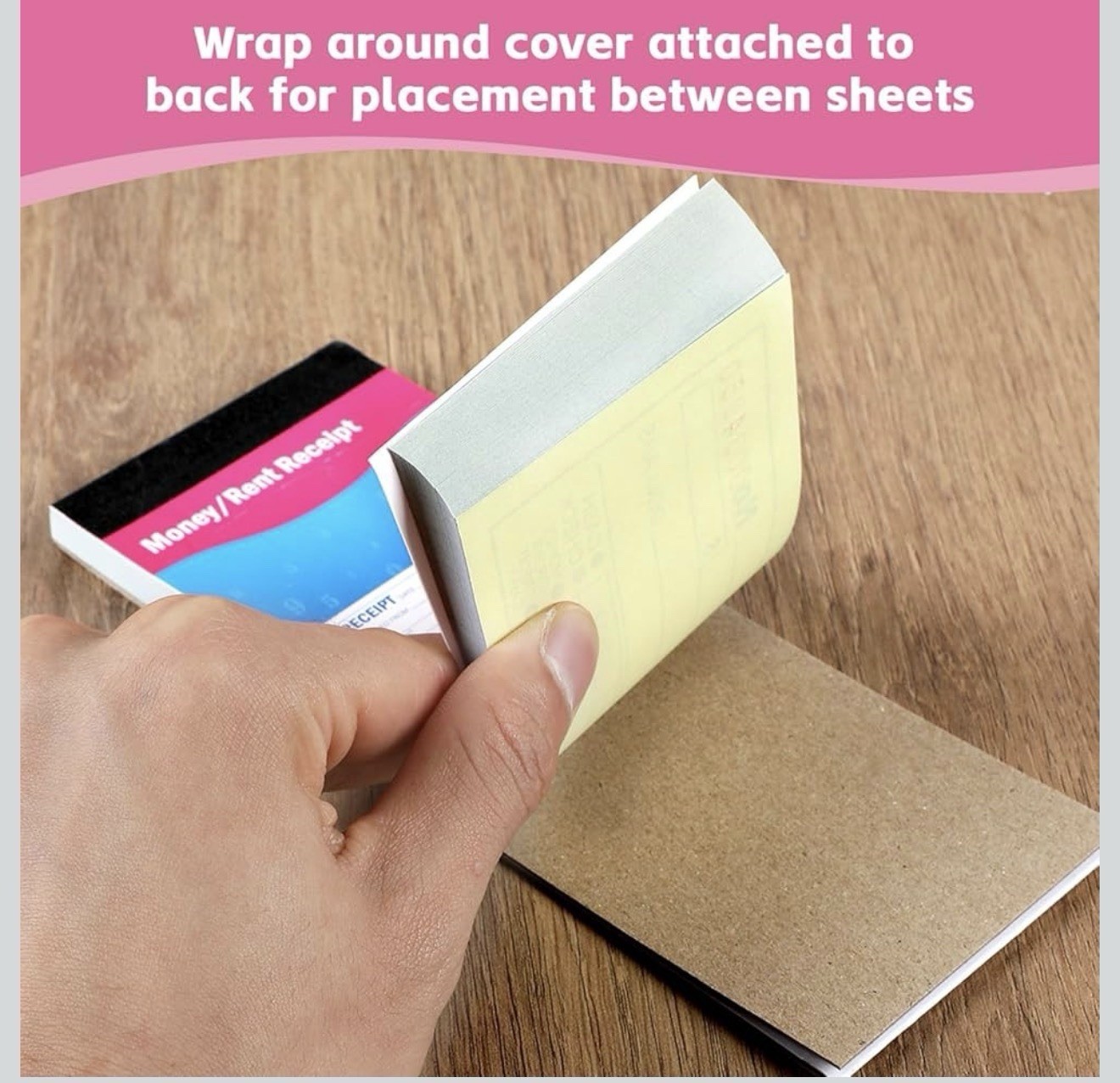 4 Pads Receipt Book with Carbon Copies Money and Rent Receipt Book 2 Part Carbon